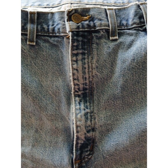 Carhartt Relaxed Fit Men's Straight Jeans Size 44x36 Blue Light Wash Denim - Picture 5 of 16